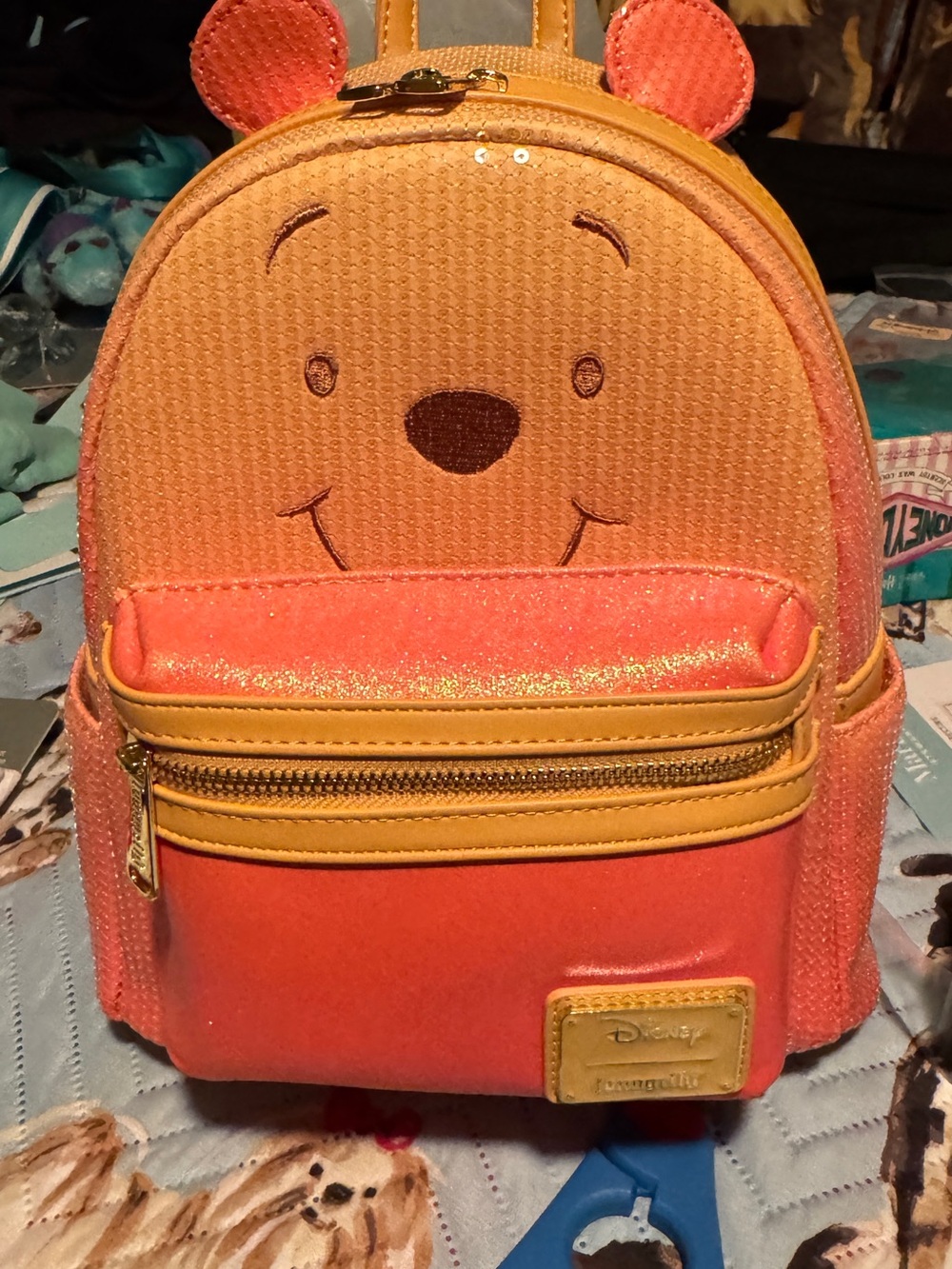 Loungefly Sequin Winnie the Pooh All That Glitters Mini backpack NWT